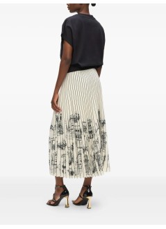 karl lagerfeld skirt womanparis sketch pleated skirt - a4w12024 461
