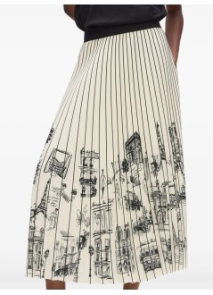 karl lagerfeld skirt womanparis sketch pleated skirt - a4w12024 461
