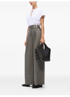 karl lagerfeld top womanembellished relaxed t shirt - a4w17046 100