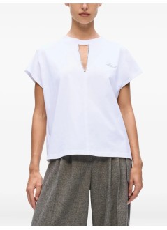 karl lagerfeld top womanembellished relaxed t shirt - a4w17046 100