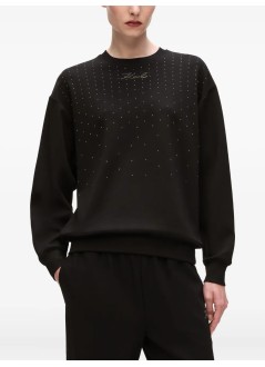 karl lagerfeld sweater womanrhinestone rain sweatshirt - a4w20038 999
