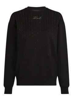 karl lagerfeld sweater womanrhinestone rain sweatshirt - a4w20038 999