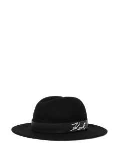 karl lagerfeld cap womank signature fedora hat - a1w33182 999