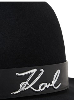 karl lagerfeld cap womank signature fedora hat - a1w33182 999