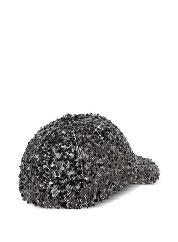 karl lagerfeld cap womank signature herringbone cap - a4w33005 2em 2