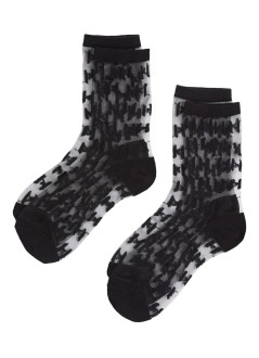 karl lagerfeld calcetines mujer k monogram mesh socks 2p - a3w47032 999