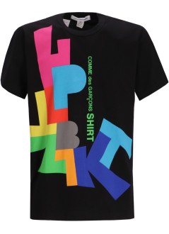 comme des garçons shirt camiseta hombre mens t-shirt knit - fpt002w25 black print