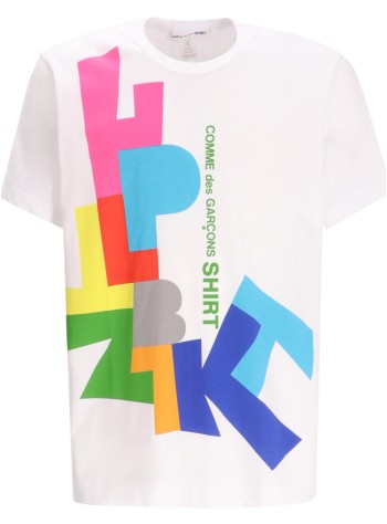 comme des garçons shirt t-shirt manmens t-shirt knit - fpt002w25 white print