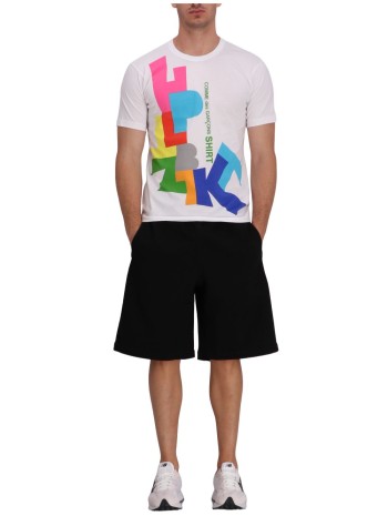 comme des garçons shirt t-shirt manmens t-shirt knit - fpt002w25 white print 2