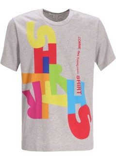 comme des garçons shirt camiseta hombre mens t-shirt knit - fpt004w25 top grey print