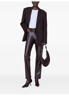 anine bing pant  womanbruno pant - a0310307bwn43 dark brown