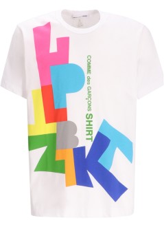 comme des garçons shirt t-shirt manmens t-shirt knit - fpt002w25 white print