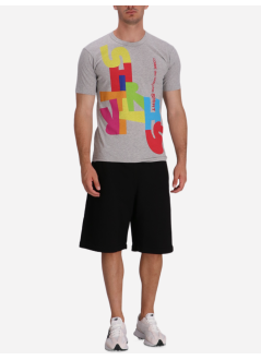comme des garçons shirt camiseta hombre mens t-shirt knit - fpt004w25 top grey print