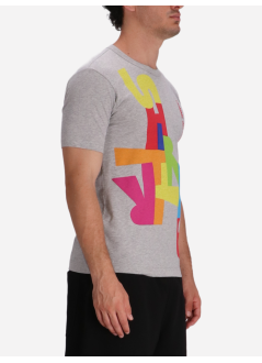 comme des garçons shirt camiseta hombre mens t-shirt knit - fpt004w25 top grey print