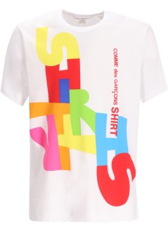 comme des garçons shirt camiseta hombre mens t-shirt knit - fpt004w25 white print