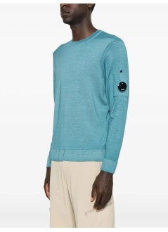 c.p.company knitwear manknitwear crew neck in fast dyed merinos - 19cmkn024a003247f 815
