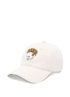 ganni gorras mujer washed cotton canvas cat cap - a7096 135
