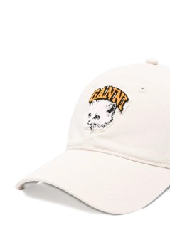 ganni gorras mujer washed cotton canvas cat cap - a7096 135