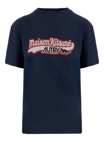 autry t-shirt mant-shirt main unisex m kitsune - tspxmk2b blue