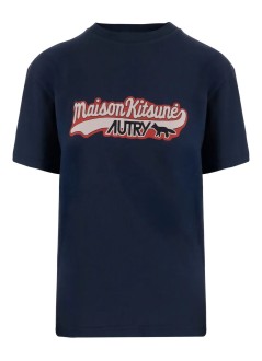 autry t-shirt mant-shirt main unisex m kitsune - tspxmk2b blue