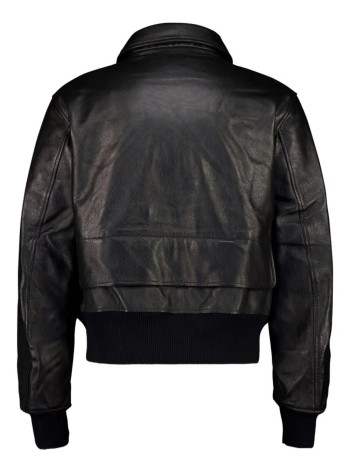 y3 outerwear hombre y-3 leather bomber jacket - jx4820 black 2