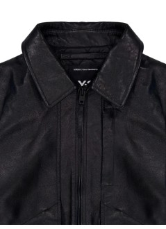 y3 outerwear hombre y-3 leather bomber jacket - jx4820 black