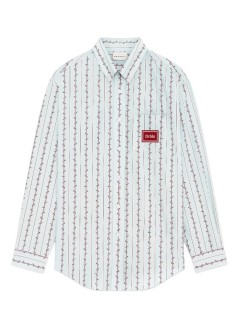 drôle de monsieur camiseria hombre la chemise fleurs tressées - ish240co166lbe light blue