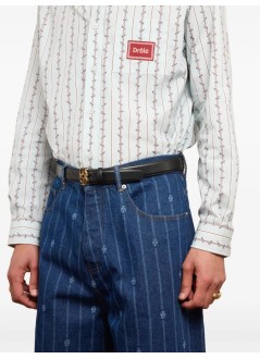 drôle de monsieur camiseria hombre la chemise fleurs tressées - ish240co166lbe light blue