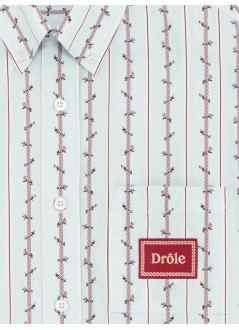 drôle de monsieur camiseria hombre la chemise fleurs tressées - ish240co166lbe light blue