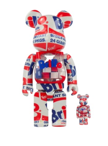 bearbrick decoracion unisex bearbrick 100% 400% andy warhol brillo 2022 - med1189 mu