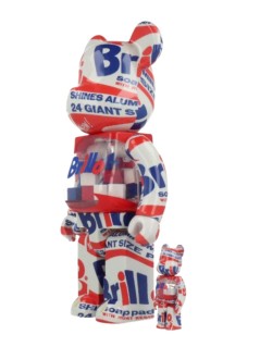 bearbrick decoracion unisexbearbrick 100% 400% andy warhol brillo 2022 - med1189 mu