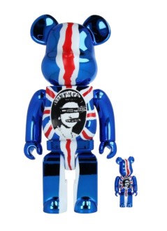 bearbrick decoracion unisexbearbrick 100% 400% sex pistols god save the queen chrome - med2302 mu