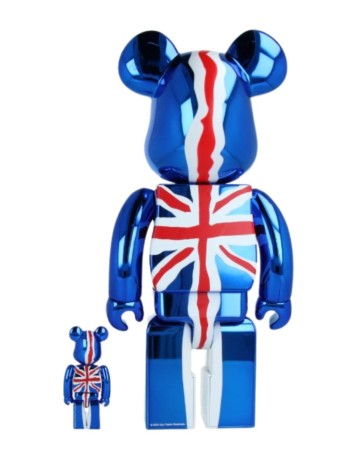 bearbrick decoracion unisexbearbrick 100% 400% sex pistols god save the queen chrome - med2302 mu 2