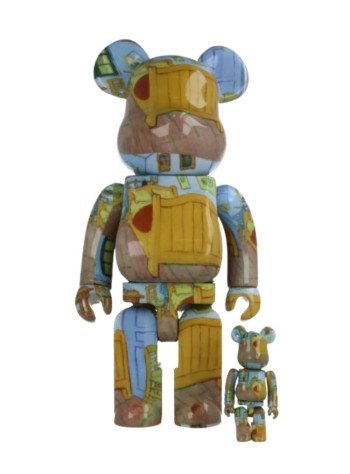 bearbrick decoracion unisex bearbrick 100% 400% van gogh the bedroom - med2362 mu