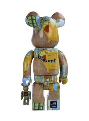 bearbrick decoracion unisex bearbrick 100% 400% van gogh the bedroom - med2362 mu 2