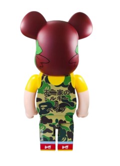 bearbrick decoracion unisexbearbrick 1000% bape x peko-chan green - med1767 mu