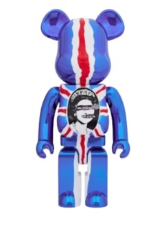bearbrick decoracion unisexbearbrick 1000% sex pistols god save the queen chrome - med2417 mu