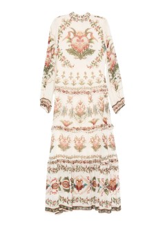 farm rio dress womanmajestic hearts cream maxi dress - 346167 25065