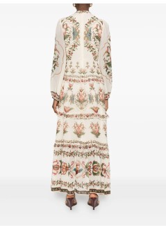 farm rio dress womanmajestic hearts cream maxi dress - 346167 25065