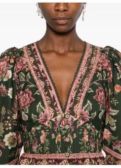 farm rio blusa mujer flowering garden tree green blouse - 339742 25042