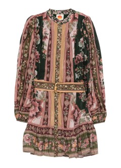 farm rio dress womanflowering garden tree green mini dress - 340040 25042
