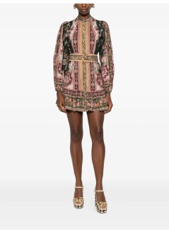 farm rio dress womanflowering garden tree green mini dress - 340040 25042