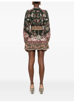 farm rio dress womanflowering garden tree green mini dress - 340040 25042
