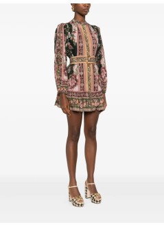 farm rio dress womanflowering garden tree green mini dress - 340040 25042