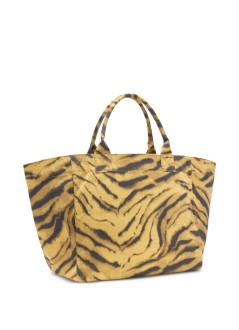 ganni handbag womanshopper xxl pocket print zebra - a7080 894