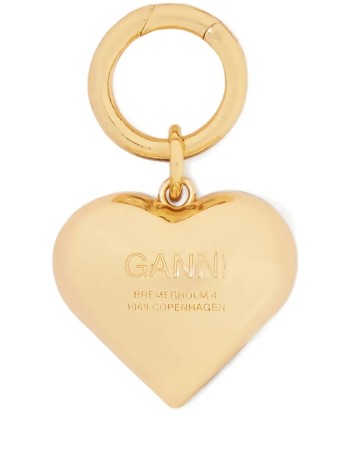ganni key ring unisexganni bou heart charm - a7185 943 2