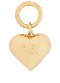 ganni llaveros unisex ganni bou heart charm - a7185 943