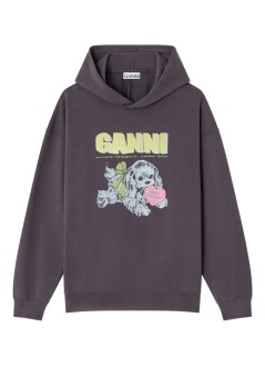 ganni sweater womanisoli oversized hoodie - t4360 252