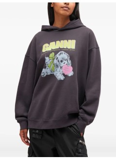 ganni sweater womanisoli oversized hoodie - t4360 252