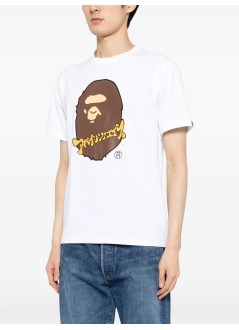bape t-shirt mankatakana ape head tee m - 001tek301307m white